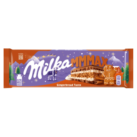 Шоколад Milka Mmmax Молочный с Имбирным Печеньем 300гр фл/п