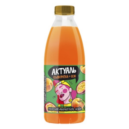 сыворотка+сок Актуаль персик/маракуйя Бой 930мл п/б