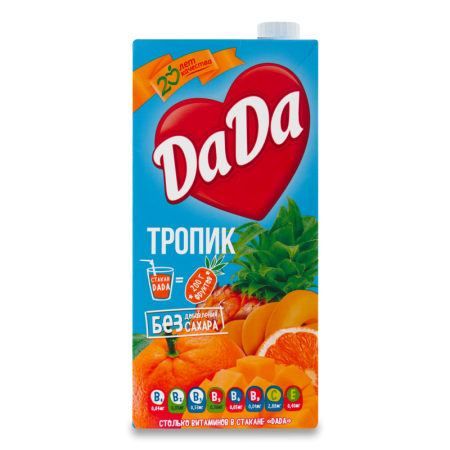 Нектар Для Детей от 3лет из Тропических Фруктов с Мякотью Тропик Dada т/п 1.9л