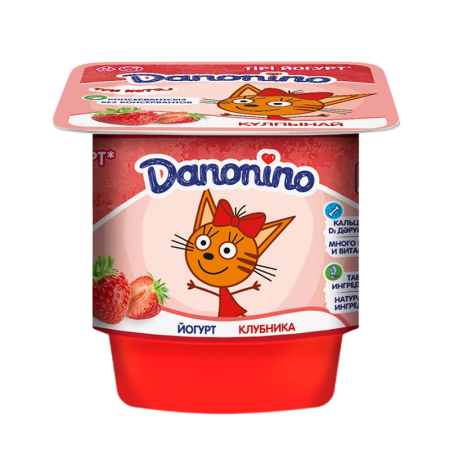 Йогурт Danonino Клубника 100гр Стак