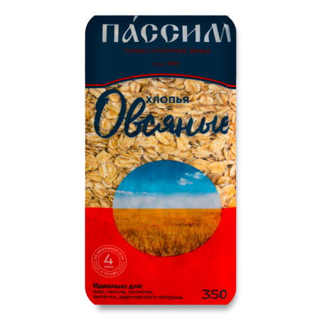 Хлопья Овсяные Пассим м/у 350г