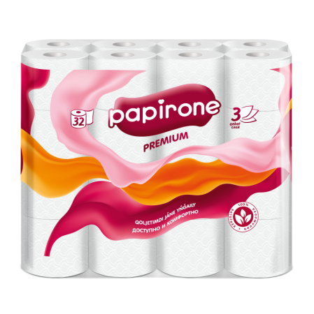 Туалетная Бумага Papirone 32шт гр/у Туалетная Бумага Papirone 32шт гр/у