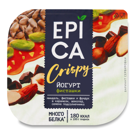 Йогурт 4.8% Фисташки Crispy Epica ст 140г