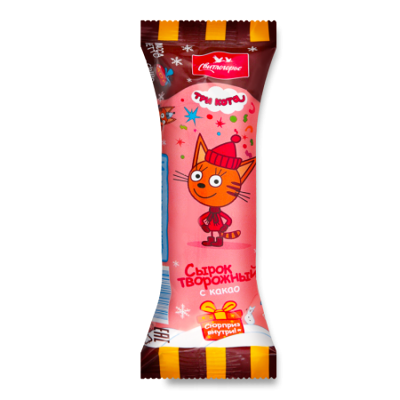Сырок Творожный 16% Глазированный с Какао Три Кота Свитлогорье м/у 40г