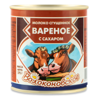 Молоко Сгущенное 7% Вареное с Сахаром Волоконовское ж/б 370г Молоко Сгущенное 7% Вареное с Сахаром Волоконовское ж/б 370г