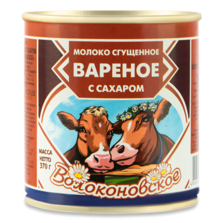 Молоко Сгущенное 7% Вареное с Сахаром Волоконовское ж/б 370г Молоко Сгущенное 7% Вареное с Сахаром Волоконовское ж/б 370г