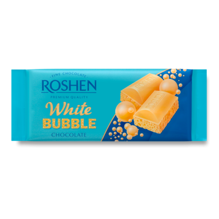 Шоколад Пористый White Bubble Roshen м/у 80г Шоколад Пористый White Bubble Roshen м/у 80г
