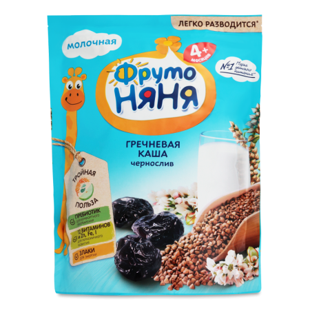 Каша Гречневая Молочная Для Детей от 4мес Чернослив Фрутоняня д/п 200г