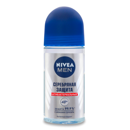 Дезодорант Nivea Роллик Мужской Серебряная Защита 50мл фл