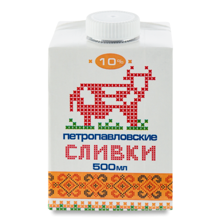 Сливки 10% Ультрапастеризованные Петропавловские т/п 500мл