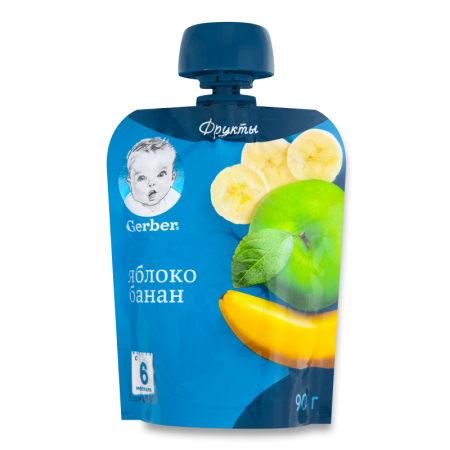 Пюре Gerber яблоко/банан 90гр д/п