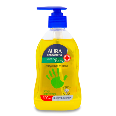 Мыло Aura Антибактериальное Ромашка Жидкое 300мл фл