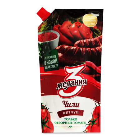 Кетчуп 3 Желания Чили 450гр д/п