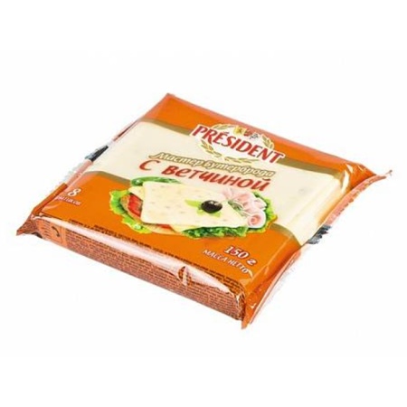 Сыр President Мастер Бутерброда с Ветчиной 40% 150гр п/п