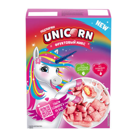 Завтрак Unicorn Подушечки Фруктовый Микс 200гр Кор