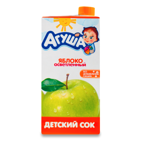 Сок Для Детей от 3лет Осветленный Яблоко Агуша т/п 500мл