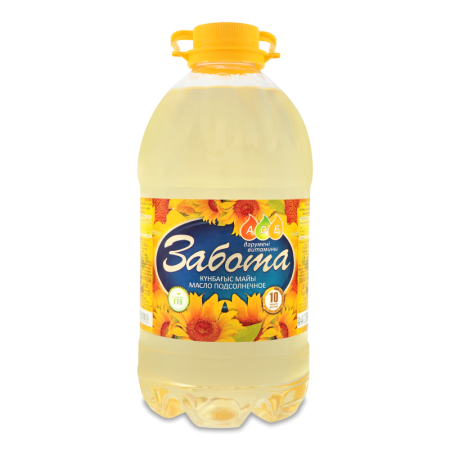 Масло Подсолнечное Рафинированное Дезодорированное Забота п/бут 3л