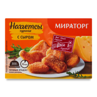 Наггетсы Куриные с Сыром Замороженные Мираторг к/у 300г