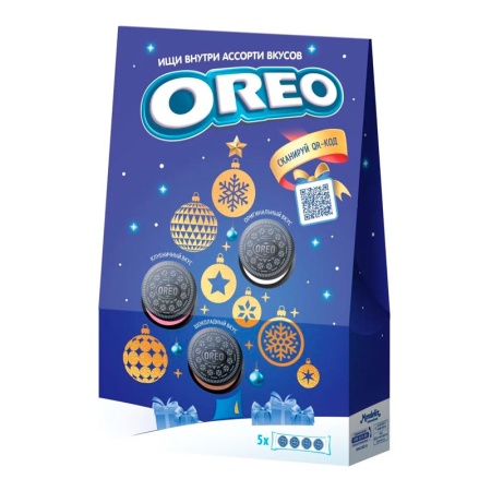Печенье Oreo Ассорти оригинальный/клубн/шок Вкус 190гр Кор