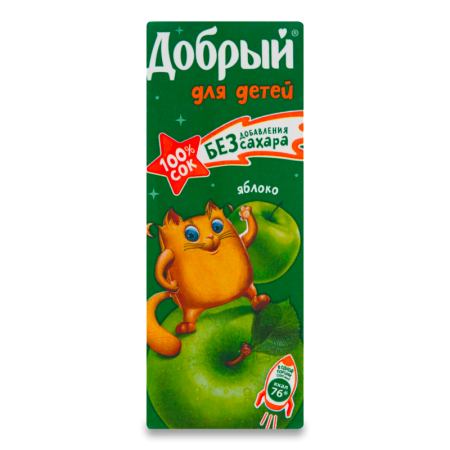 Сок Осветленный Для Детей от 4мес Яблоко Добрый т/п 200мл