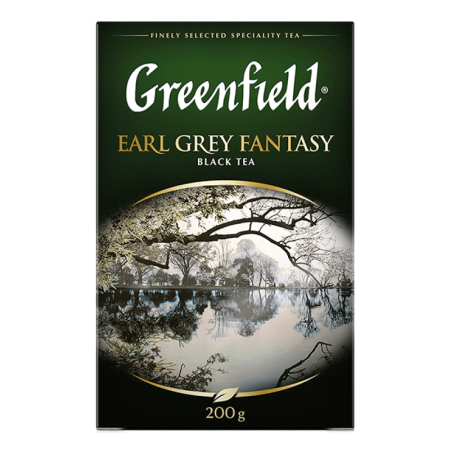 Чай Черный Байховый с Ароматом Бергамота и Растительными Компонентами Earl Grey Fantasy Greenfield к/у 200г