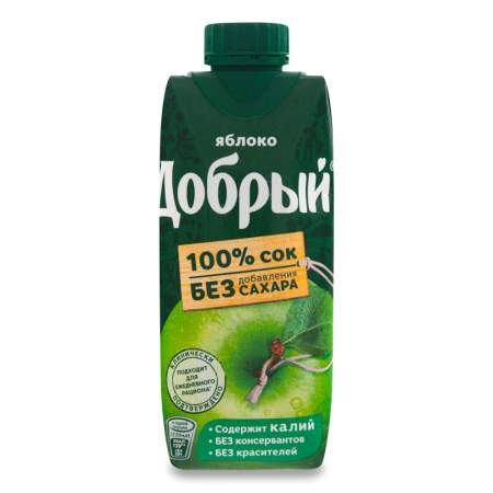 Сок Осветленный Яблоко Добрый т/п 0.33л