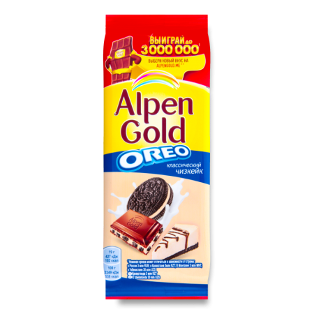 Шоколад Alpen Gold Oreo класс/чизкейк 95гр фл/п