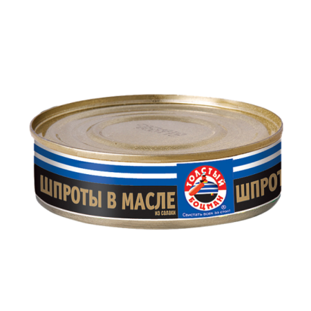 Шпроты Толстый Боцман в/м 160г ж/б Ключ