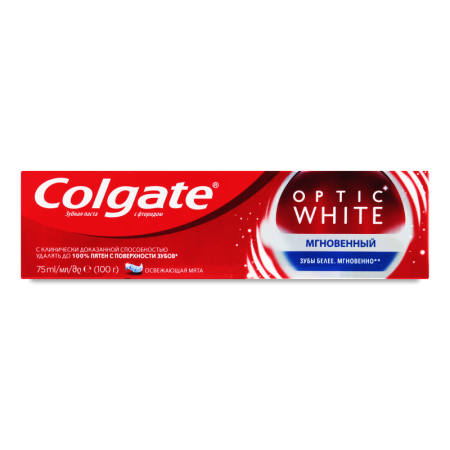 Паста Зубная Мгновенный Optic White Colgate 75мл