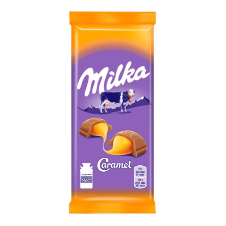 Шоколад Milka Молочный Карамельная Начинка 90гр фл/п