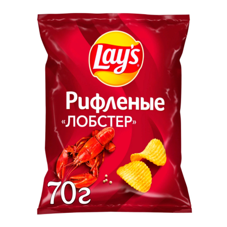 Чипсы Lays Лобстер Рифленые 70гр п/п Чипсы Lays Лобстер Рифленые 70гр п/п