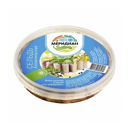 Сельдь Меридиан по Шведски Атлантическая в Масле 175гр