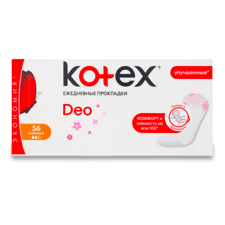 Прокладки Kotex Deo Нормал 56шт Кор
