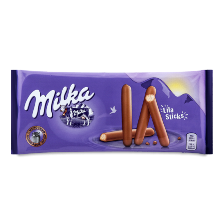 печенье-палочки Покрытые Молочным Шоколадом Lila Sticks Milka м/у 112г