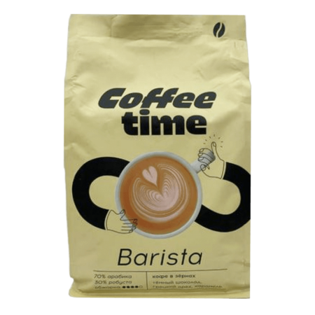 Кофе Coffee Time Arabica 70%/robusta 30% Зерновой 800гр стаб/б