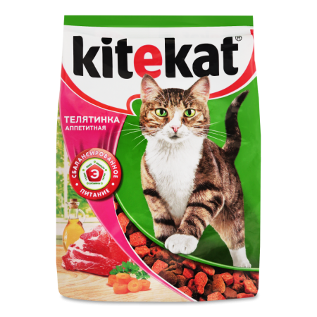 Корм Сухой Для Взрослых Кошек Телятинка Аппетитная Kitekat м/у 350г