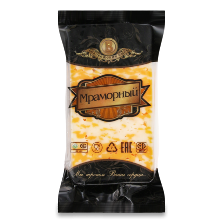 Сыр Беловежский Мраморный 45% 200гр