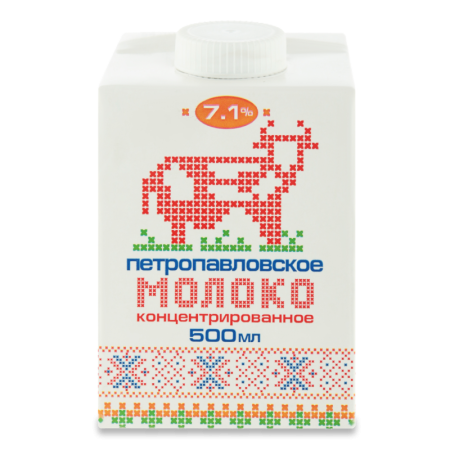Молоко 7.1% Концентрированное Стерилизованное Петропавловское т/п 500мл