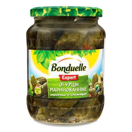Огурцы Маринованные Консервированные 6-9см Expert Bonduelle c/б 720мл
