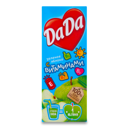 Сок Dada Осветленный Зеленое Яблоко 200мл Tba