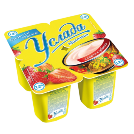 Йогурт Ehrmann Услада Клубн 1,2% 95гр Стак Йогурт Ehrmann Услада Клубн 1,2% 95гр Стак