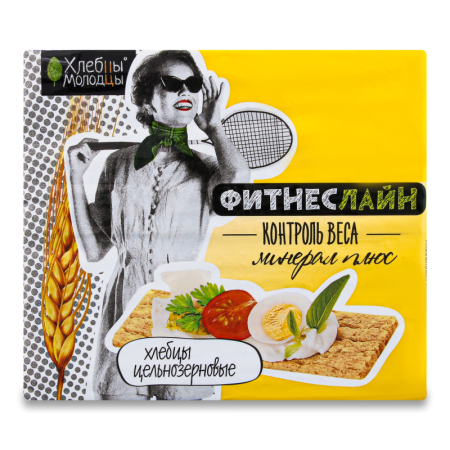 Хлебцы хлебец-молодец Фитнес Линия Минерал Цельный 100гр