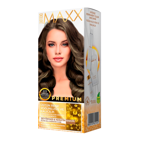 Крем Краска Для Волос Maxx Deluxe Premium 8 11 Насыщенно Пепельный Блондин
