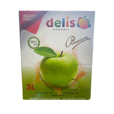 Сок Delis Яблочный 3л Кор