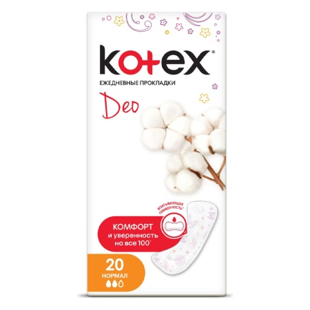 Прокладки Kotex Deo Нормал 20шт Кор