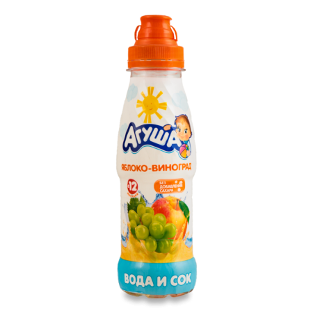 Напиток Сокосодержащий Для Детей от 12мес яблоко-виноград Вода и Сок Агуша п/бут 300мл