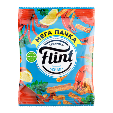 Сухарики Flint Краб 100гр фл/п