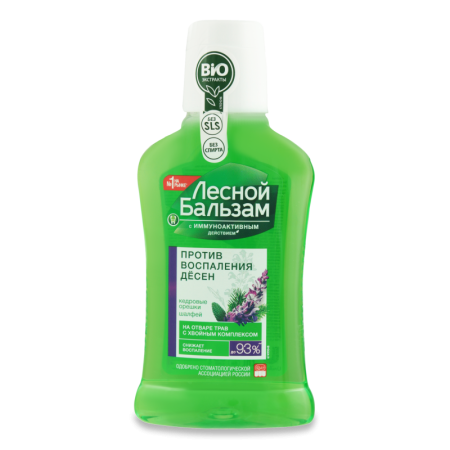 Ополаскиватель Для Полости Рта Против Воспаления Дёсен Лесной Бальзам 250мл