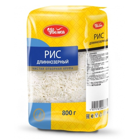 Рис Увелка Длиннозерный Классический 800гр