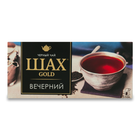 Чай Шах Индийский Вечерний 25пак 50гр Кор